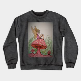 Fairy in the Magic Mushrooms Crewneck Sweatshirt